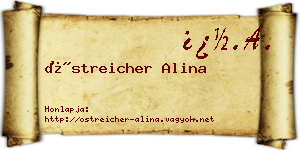 Östreicher Alina névjegykártya
